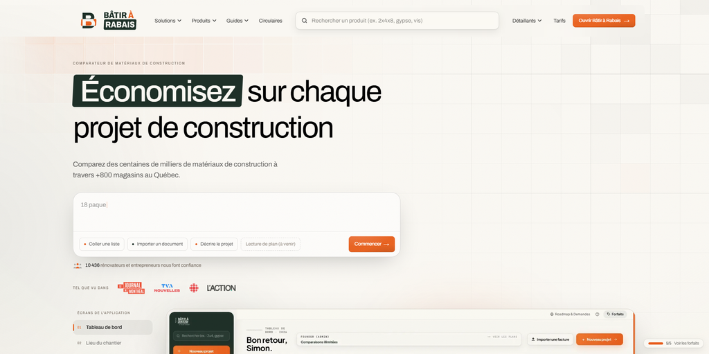 Site Web de Bâtir à Rabais